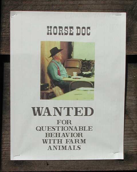 Horse Doc wanted poster.