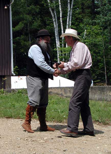 Beaver Trapper getting his award from Capt. Side Burns.