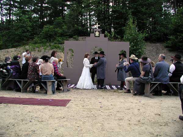 The wedding in progress.