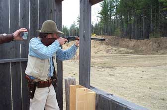 Shooting rifle in May 2004.