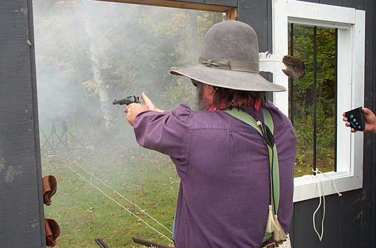 Shooting pistol at 2003 Outlaws Revenge at Falmouth, ME.